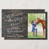 Save the Date rustikales Haustier-Hochzeitspferd (Vorne/Hinten)