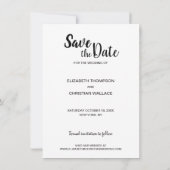 Save the Date rustikales Hochzeitsstich-Foto Ankündigung (Rückseite)