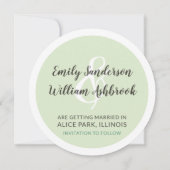 Save the Date Rustikales Holz und Eukalyptus Botan Einladung (Rückseite)