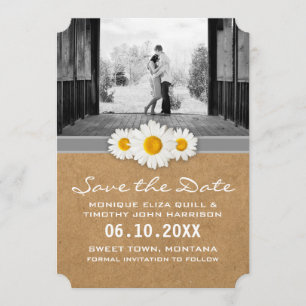 Save the Date - rustikales Papier und