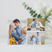 Save the Date Rustikales türkisfarbenes Feather Ar Einladung (Stehend Vorderseite)