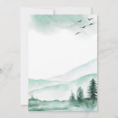 Save the Date Rustikales Wald Wasserfarbe Moderne (Rückseite)