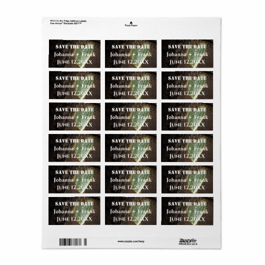 Save The Date |Rusty Heart Adressaufkleber (Vorne)