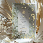 Save the Date Sage Green Muslim Islamic Morris Folieneinladung<br><div class="desc">Stillose Eleganz mit unseren Save the Date Hochzeitskarten mit dem berühmten Pimpernell-Muster von William Morris, meisterlich in Vintagen Farbtönen von Salbei, Beige und mit echter Folie betont. William Morris, eine Galionsfigur der Bewegung für Kunst und Handwerk, glaubte an die Schönheit handgefertigter Designs und die harmonische Interaktion von Farbe und Muster....</div>