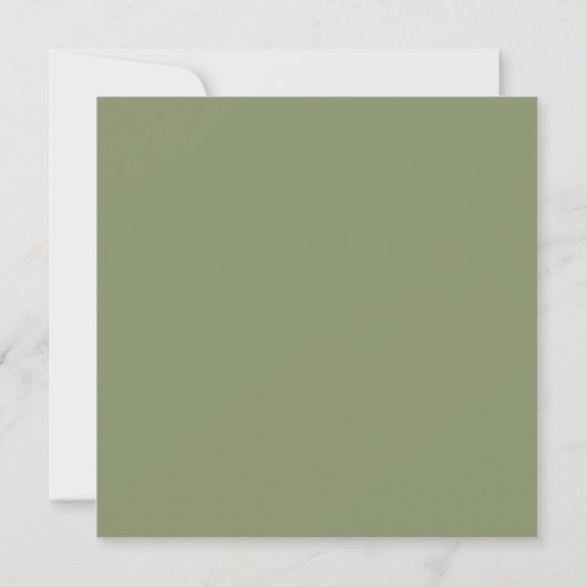Save the Date Sage Green Simple Wedding Card (Rückseite)