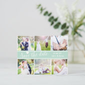 SAVE THE DATE Sage Wedding 6 FOTO Postkarte (Stehend Vorderseite)