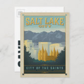 Save The Date | Salt Lake City, ABER Ankündigungspostkarte (Vorne/Hinten)