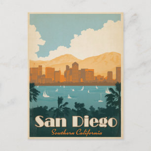 Save The Date San Diego, CA Ankündigungspostkarte
