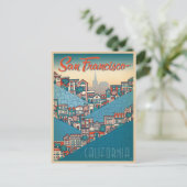 Save The Date | San Francisco, CA Ankündigungspostkarte (Stehend Vorderseite)