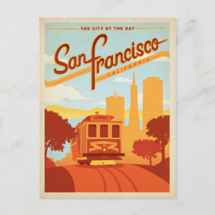 Save The Date   San Francisco, CA City by Bay Ankündigungspostkarte
