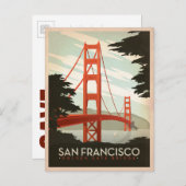 Save The Date | San Francisco, CA, Golden Gate 2 Ankündigungspostkarte (Vorne/Hinten)
