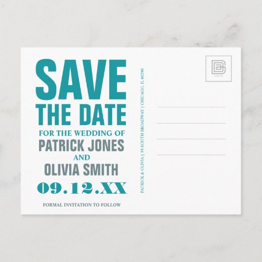 Save The Date | San Francisco, CA - Golden Gate Ankündigungspostkarte (Rückseite)