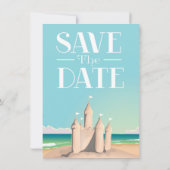 Save the Date Sandcastle Einladung (Rückseite)