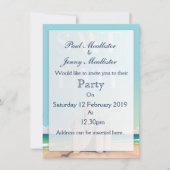 Save the Date Sandcastle Einladung (Vorderseite)