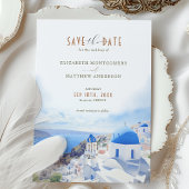 Save the Date Santorini Griechenland Zielort Einladung