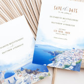 Save the Date Santorini Griechenland Zielort Einladung