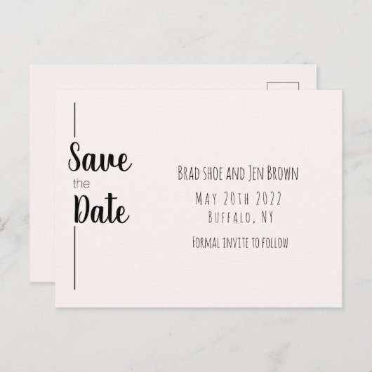 Save The Date! Save the Date Einladung Postkarte (Vorne/Hinten)