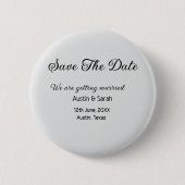 Save the Date scannen QR Hochzeitswebsite Moderner Button (Vorderseite)