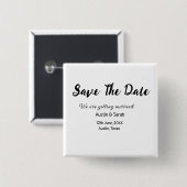 Save the Date scannen QR Hochzeitswebsite Moderner Button (Vorne & Hinten)