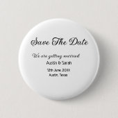 Save the Date scannen QR Hochzeitswebsite Moderner Button (Vorderseite)