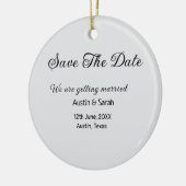 Save the Date scannen QR Hochzeitswebsite Moderner Keramik Ornament (Links)