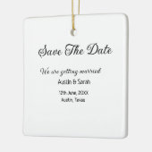 Save the Date scannen QR Hochzeitswebsite Moderner Keramikornament (Links)