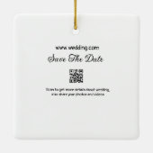 Save the Date scannen QR Hochzeitswebsite Moderner Keramikornament (Rückseite)
