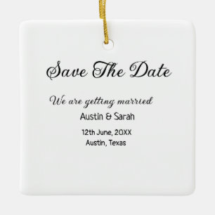 Save the Date scannen QR Hochzeitswebsite Moderner Keramikornament