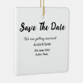 Save the Date scannen QR Hochzeitswebsite Moderner Keramikornament (Rechts)