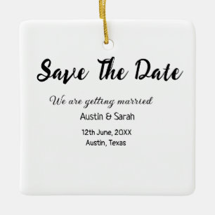 Save the Date scannen QR Hochzeitswebsite Moderner Keramikornament