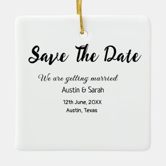 Save the Date scannen QR Hochzeitswebsite Moderner Keramikornament (Vorderseite)