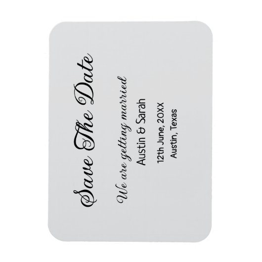 Save the Date scannen QR Hochzeitswebsite Moderner Magnet (Vertikal)