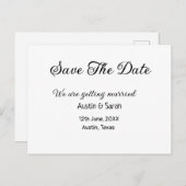 Save the Date scannen QR Hochzeitswebsite Moderner Postkarte (Vorne/Hinten)