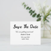 Save the Date scannen QR Hochzeitswebsite Moderner Postkarte (Stehend Vorderseite)