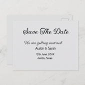 Save the Date scannen QR Hochzeitswebsite Moderner Postkarte (Vorne/Hinten)