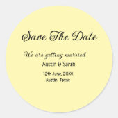 Save the Date scannen QR Hochzeitswebsite Moderner Runder Aufkleber (Vorderseite)