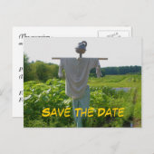 Save the Date Scarecrow Fotokarte Ankündigungspostkarte (Vorne/Hinten)