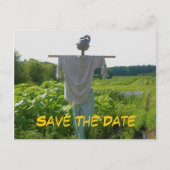 Save the Date Scarecrow Fotokarte Ankündigungspostkarte (Vorderseite)