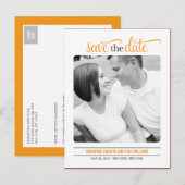 Save the Date scheckte Karte säubern (Vorne/Hinten)