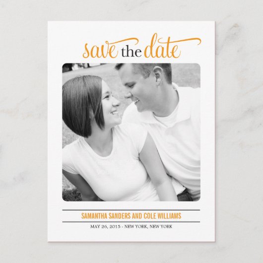 Save the Date scheckte Karte säubern (Vorderseite)