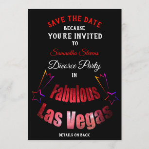 Save the Date Scheidung Party Einladung Las Vegas 