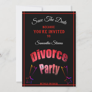 Save the Date Scheidung Party Name jedes beliebige