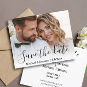Save the Date schick kalligraphische Hochzeitskart