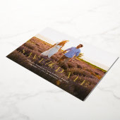 Save the Date schlicht, horizontal ein Foto Folieneinladung (Gedreht)