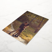 Save the Date schlichtes, elegantes vertikales Fot Folieneinladung (Gedreht)