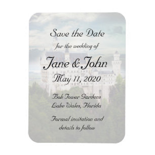 Save the Date, Schlosshochzeit Magnet