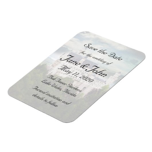 Save the Date, Schlosshochzeit Magnet (Linke Seite)