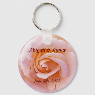 Save the Date Schlüsselanhänger und rosa Rose