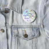 Save the Date Schmetterlinge und Wirbels-rundes Button (Beispiel)