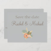 Save the Date schön Ankündigungspostkarte (Vorne/Hinten)